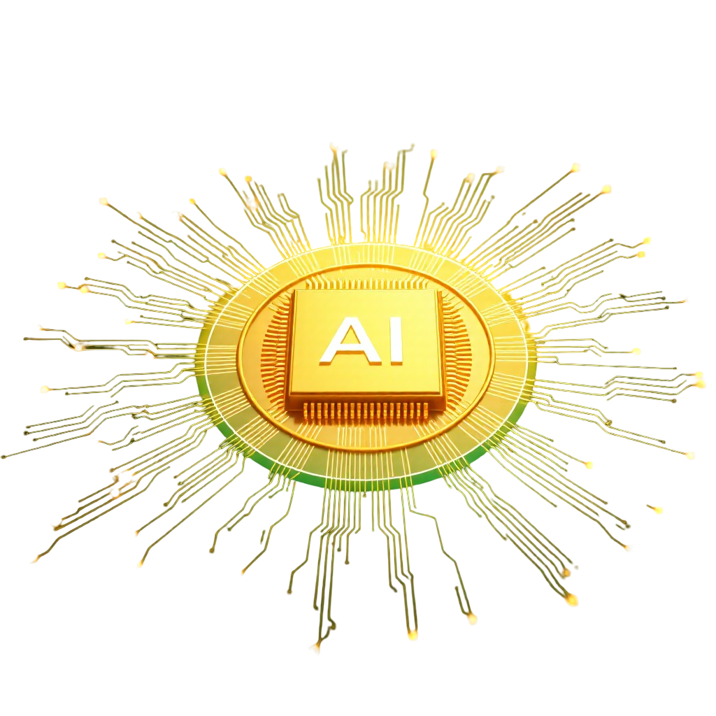 Chip AI con detalle dorado